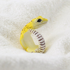 Cute Creative Animal Dorable Gecko Resin Fingerings Unisex Accessories