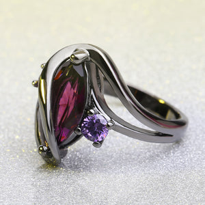 Elegant Amethyst Purple Engagement Women Rings Gift