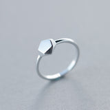 Simple Alloy Diamond Stars Plane Adjustable Rings for Women