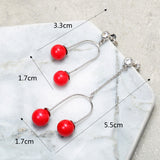 JASSY Asymmetric 925 Sterling Silver Earrings