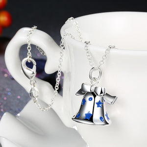 Christmas Bell Enamel Process Gift Party Necklaces