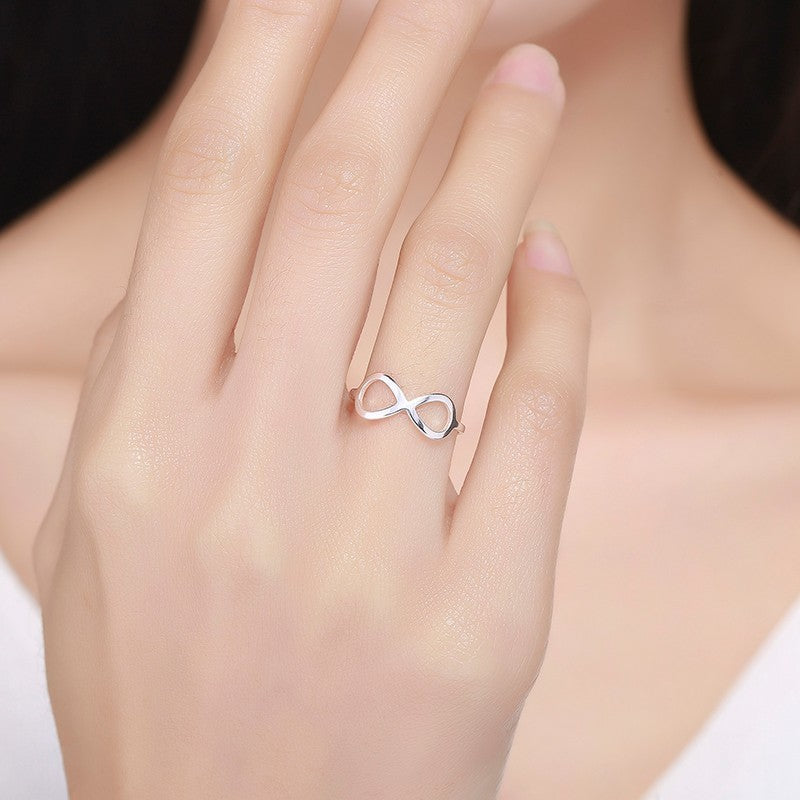 Rose Gold Silver Ring Simple Casual Wear Fashion Open Ring