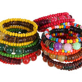 Bohemia Multilayer Wood Resin Tibetan Buddhist Bead Bracelet