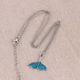 Fashion Luminous Blue Mermaid Fishtail Pendant Necklace