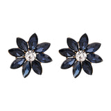 Sweet Women's Colorful Flower Rhinestones Crystal Earrings