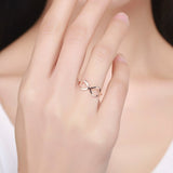 Rose Gold Silver Ring Simple Casual Wear Fashion Open Ring