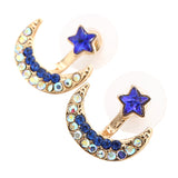 Moon Star Earrings Sweet Rhinestone Women Gift