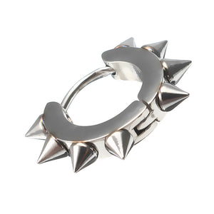 Rivets Hedgehog Punk Rock Titanium Steel Unisex Earring for Men Women