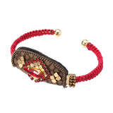 Bohemian Women Bracelet Wallet Handbag Charm Gold Plated Red Thread Woven Bangle Boho Jewelry Gift