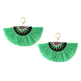 Bohemian Semicircle Tassel Pendant Dangle Women Earring