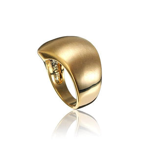 Silver Gold Irregular Polished Alloy Metal Finger Ring For Women