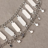 Women's Punk Metal Chain Geometric Copper Sequins Tassel Necklace