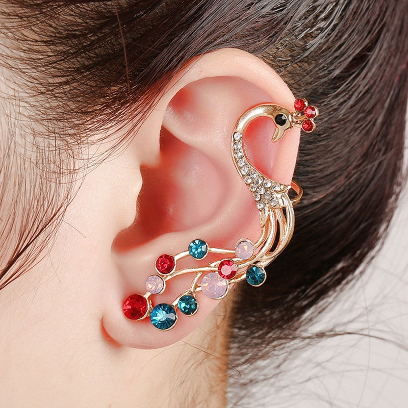 Colorful Rhinestones Ear Cuff Cartilage Earring for Women