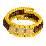 Bohemia Multilayer Wood Resin Tibetan Buddhist Bead Bracelet