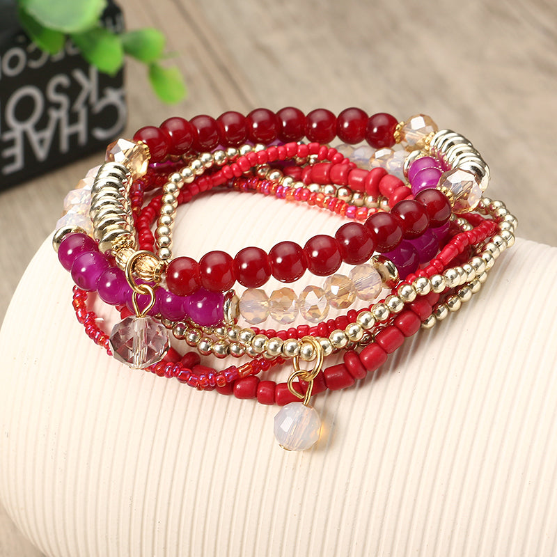 Bohemian Multilayer Bracelet Beads Crystal Bracelets Women Accessories