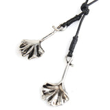 Unisex Ethnic Apricot Leaves Pendant Handmade Long Necklaces