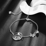 Trendy Silver Plated Chain Tree of Life Insect Pendant Anklet for Women