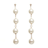 Elegant Tassel Ear Stud Long Pearl Pendant Earrings Women Jewelry