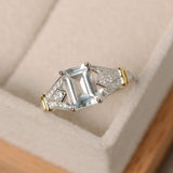 Luxury Topaz Stone Silver Rings