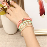 Bohemian Women's Colorful Multilayer Adjustable Beads Bracelets Best Gift for Girl 