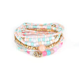 Bohemian Women's Colorful Multilayer Adjustable Beads Bracelets Best Gift for Girl 