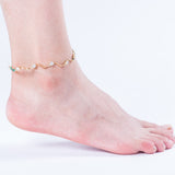 Fashion Anklets Gold Plated Colorful Zircon Wave S Anklet