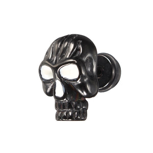 1pc Skull Titanium Steel Punk Women Men Male Earring Trendy Accessories