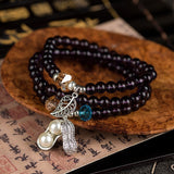 6mm Vintage Crystal Beads Pendant Multilayer Bracelets