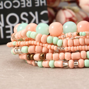 Bohemian Charming Bracelet Beads Rhinestone Multilayer Bracelets for Women