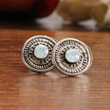 6 Pairs of Turquoise Ear Stud Alloy Rhinestones Earrings Set