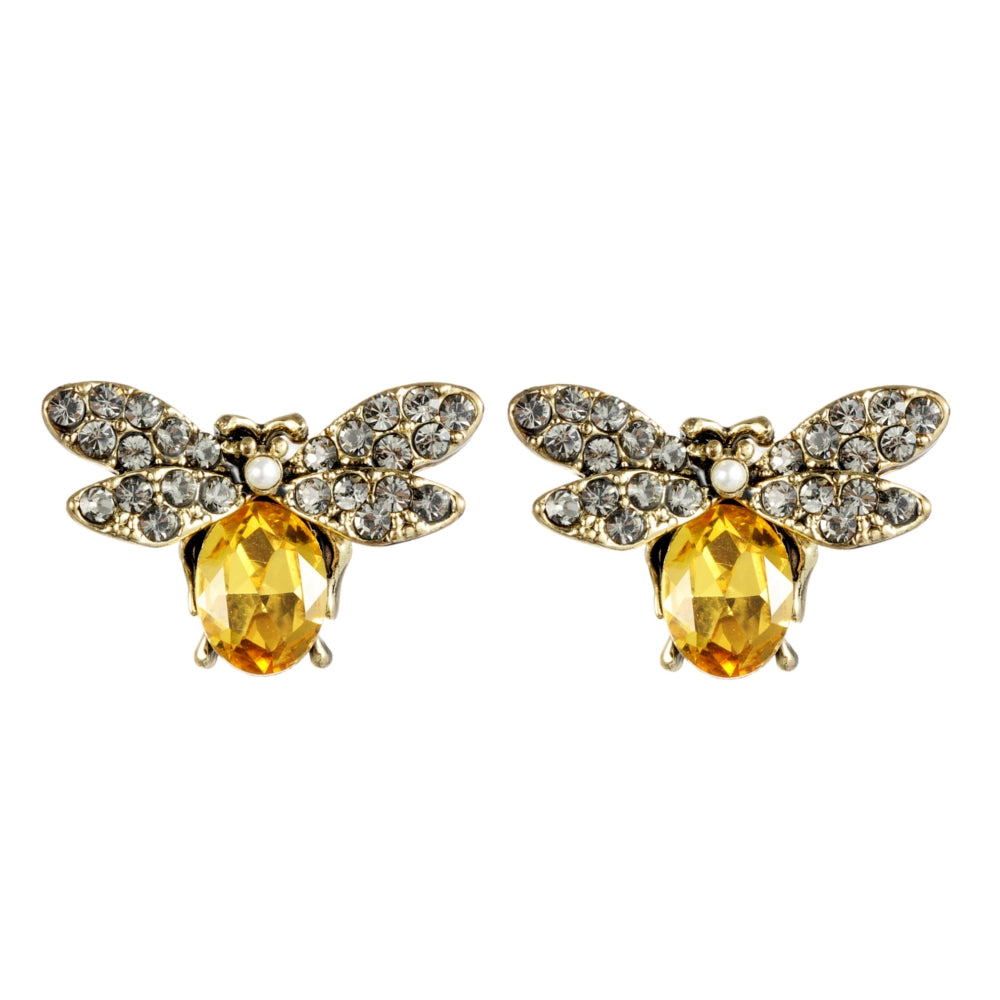 Luxury Oktant Rhinestone Crystal Ear Stud 18K Gold Plated