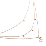 Bohemian Multilayer Chain Necklace Moon Geometric Rhinestone