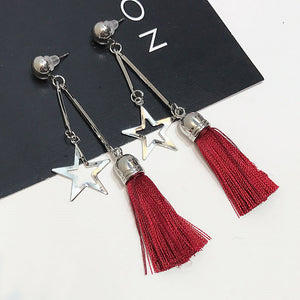 Sweet Stars Ear Drop Tassel Earrings Gift For Women