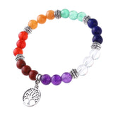 Yoga Balance 7 Chakra Colorful Beads Bracelet Ball Crystal