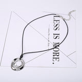 Alloy Necklace Double Circle Personality Simple Fashion Pend