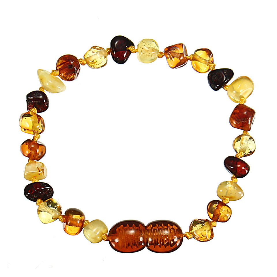 Fashion Multicolor Natural Amber Bracelet Gift for Women