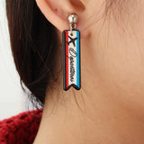 Asymmetric Stripe Plane Hip-hop Earrings Personality Earrings