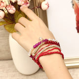 Bohemian Multilayer Bracelet Beads Crystal Bracelets Women Accessories