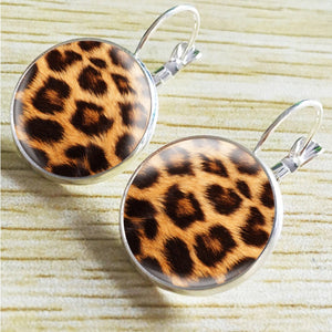 Retro Leopard Print Ear Drop Earrings