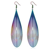 Computer Chip Colorful Metal Hollow Drop Women Earrings