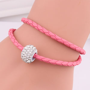 Unisex Charm PU Leather Trendy Bracelet Handmade Jewelry