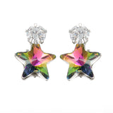 Simple Star Ear Stud Earring Dazzling Cubic Zirconia Star