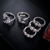 5Pcs Fashion Ring Sets Bohemian Finger Ring Simple Moon Star