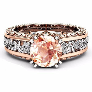 Women's Elegant Rose Gold Hollow Ring Valentine's Day Gift