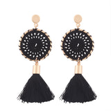 Women's Knitted Long Tassel Women Drop Dangle Earrings