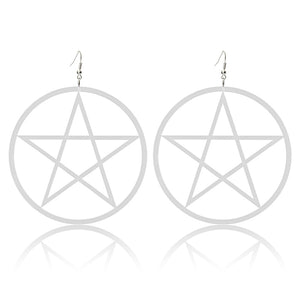 Acrylic Stars Exaggerated Ear Drop Women Earrings