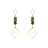 Luxury 18K Gold Plated Geometric Drop Earrings Elegant Ear Stud Best Gift for Women