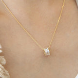S925 Sterling Silver Short Zircon Crystal Simple Chain Sweet Clavicle Necklaces