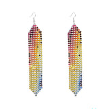 Tassels Long Earrings Sequins Geometric Drop Fashion Jewelry for Women