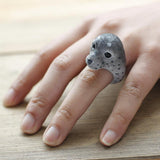 Cute Creative Animal Dorable Gecko Resin Fingerings Unisex Accessories 